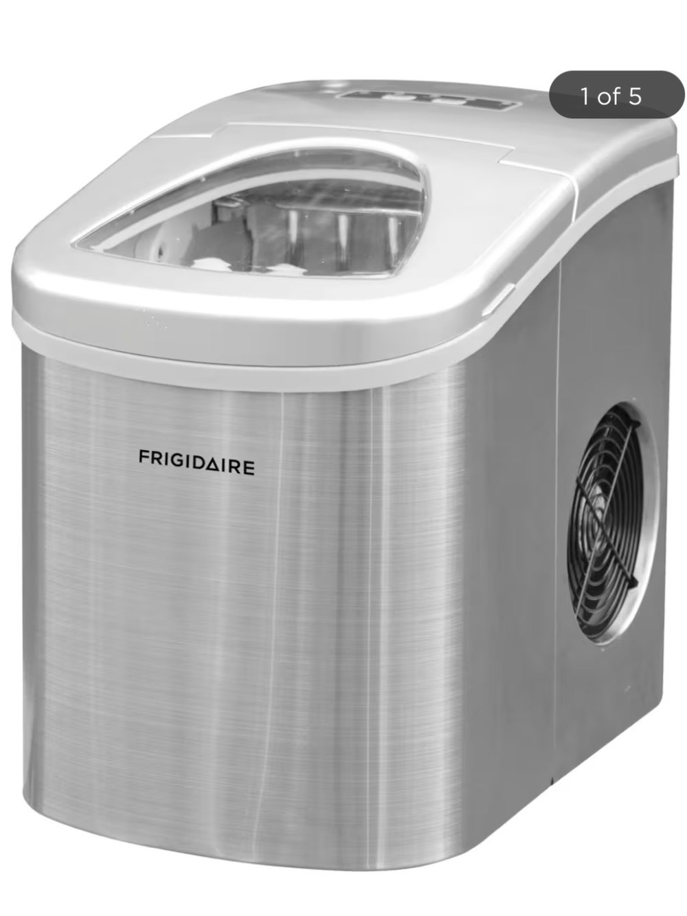 Frigidaire Black Portable Countertop Ice Maker - Compact Stainless Design